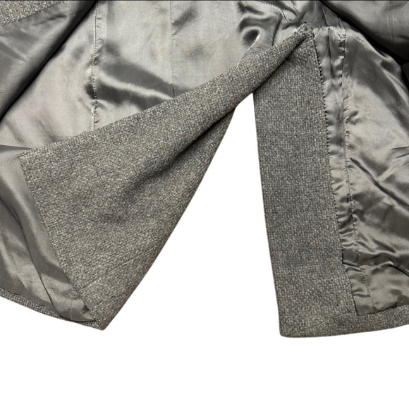 Giorgio Armani ~ Women’s Wool Mohair Alpaca Gray Trench Car Coat ~ Sz 8 ~ VTG - Picture 11 of 16